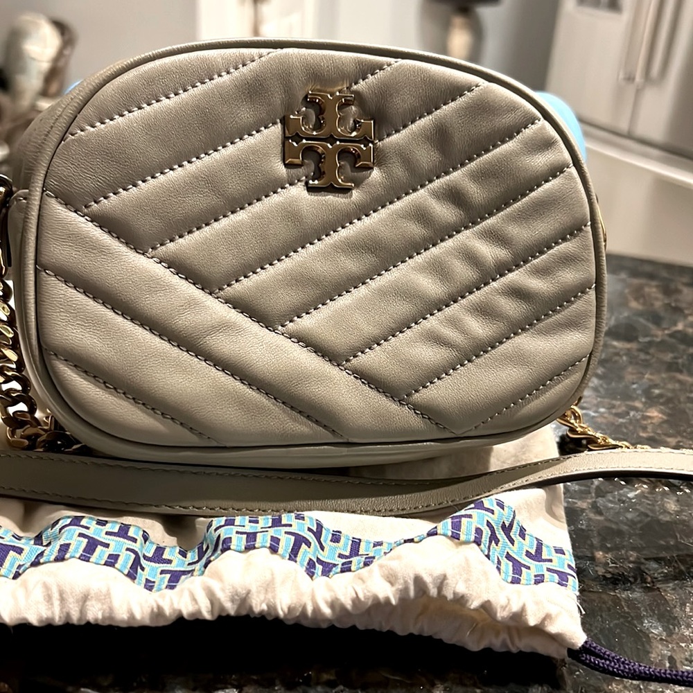 Authentic Tory Burch Kira Chevron Small Camera Bag